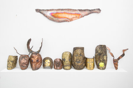 marius ritiu, mask, sculpture, copper
