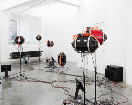 piece for seven drums, dmw gallery, daan peeters, ruben de smet, art installation