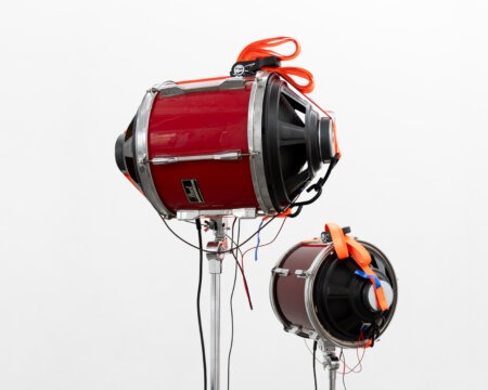 piece for seven drums, dmw gallery, daan peeters, ruben de smet, art installation