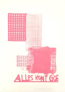 werner mannaers, dmw gallery, alles komt goe, silkscreen print